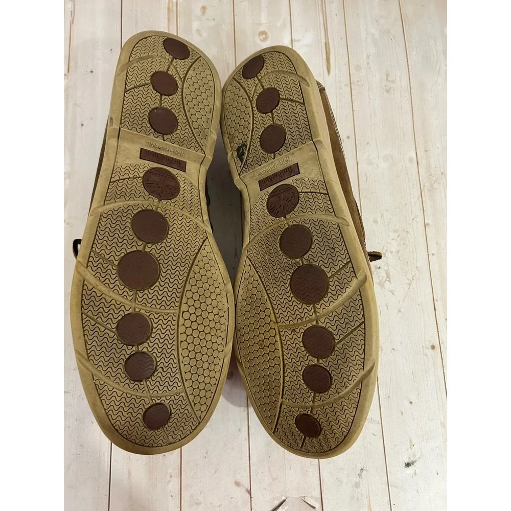 Timberland Kiawah Bay Men's Size 12M Tan All Leather2 Eye  Boat Shoes 71021